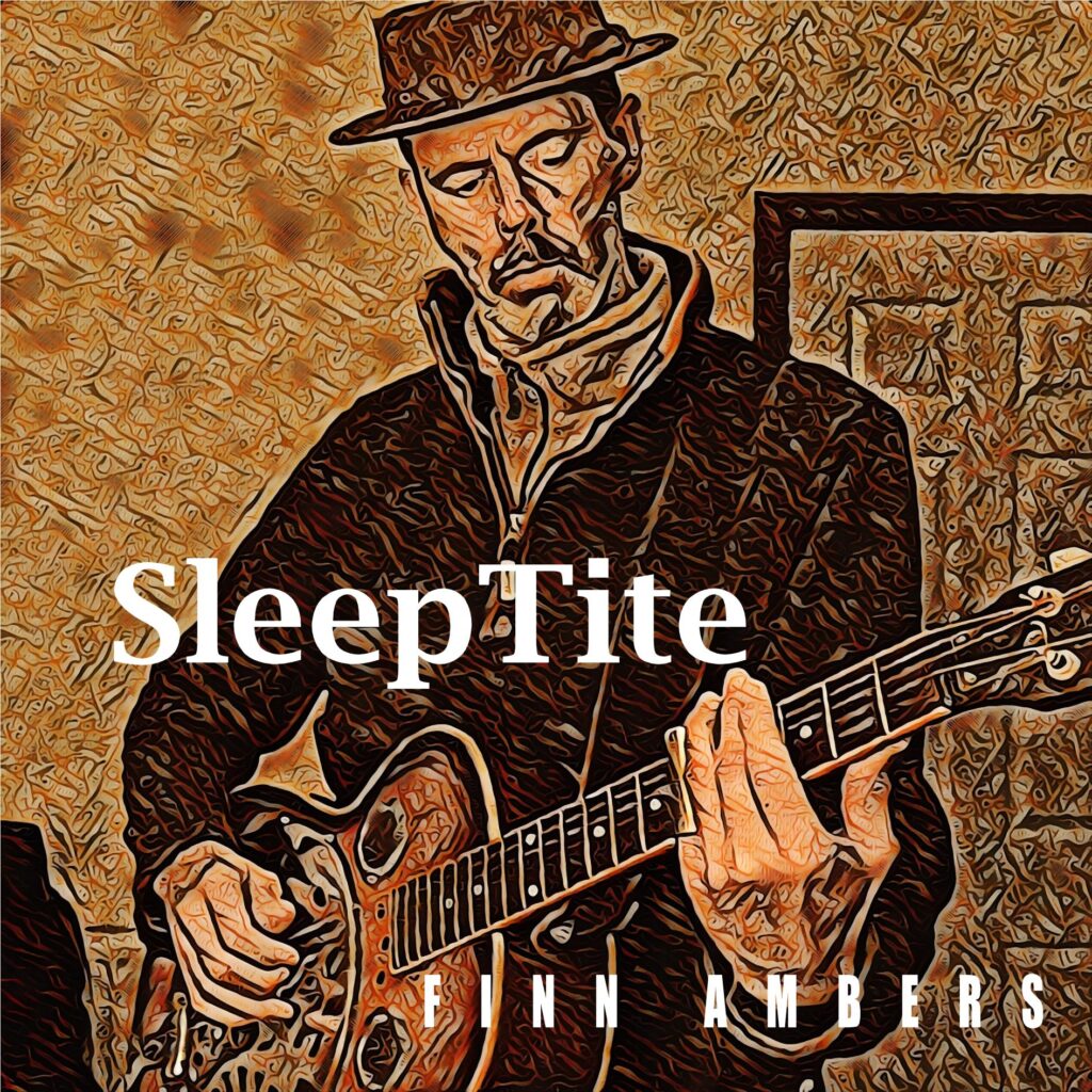 SleepTite track art - Finn Ambers playing slide guitar